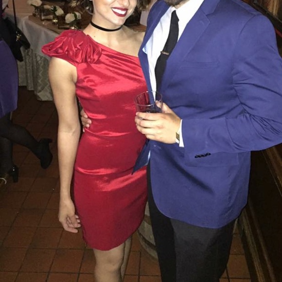 Red Mini Prom/Cocktail Dress - Picture 4 of 5